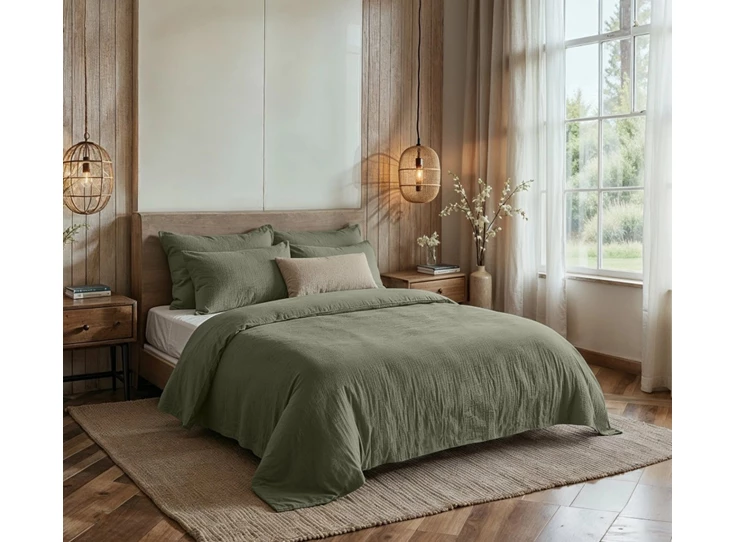 Mousseline mossy groen 240x220 sfeer