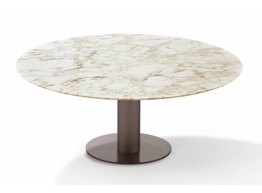 Eettafel Nelly 1511-I natuursteen poot brons Draenert