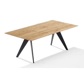 Verlengbare eettafel Atlas 1280 base 5 massief eik natural Draenert