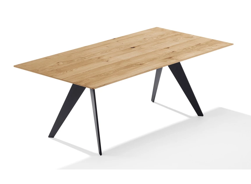 Verlengbare eettafel Atlas 1280 base 5 massief eik natural Draenert