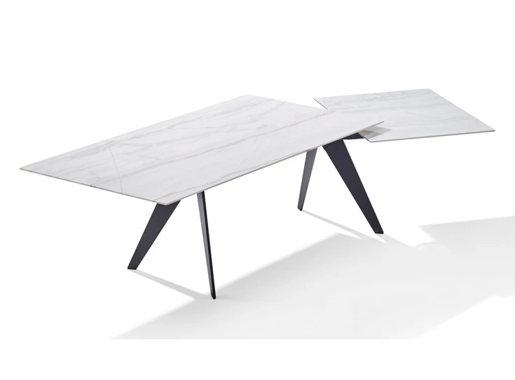 Open Verlengbare eettafel Atlas 1280 base 5 natuursteen Draenert