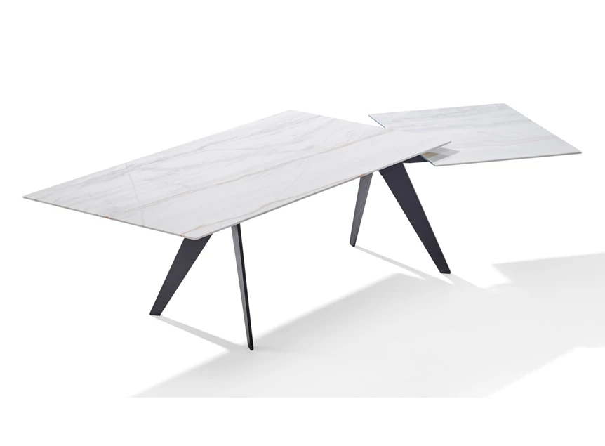 Open Verlengbare eettafel Atlas 1280 base 5 natuursteen Draenert