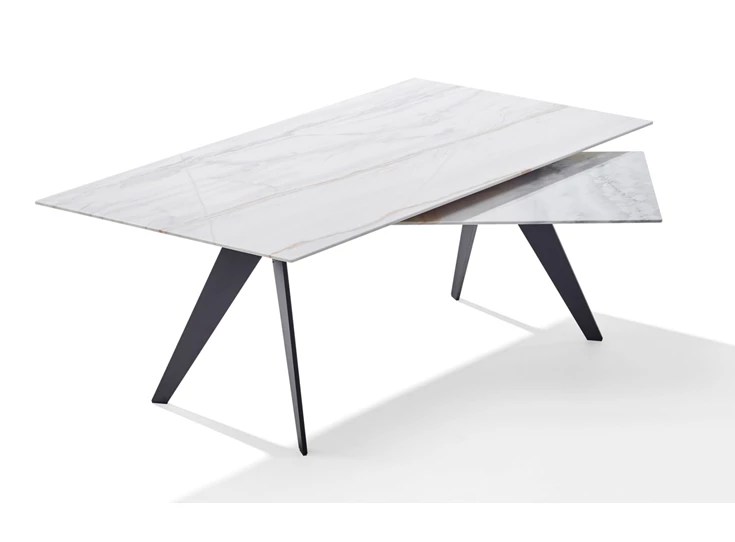 Systeem Verlengbare eettafel Atlas 1280 base 5 natuursteen Draenert