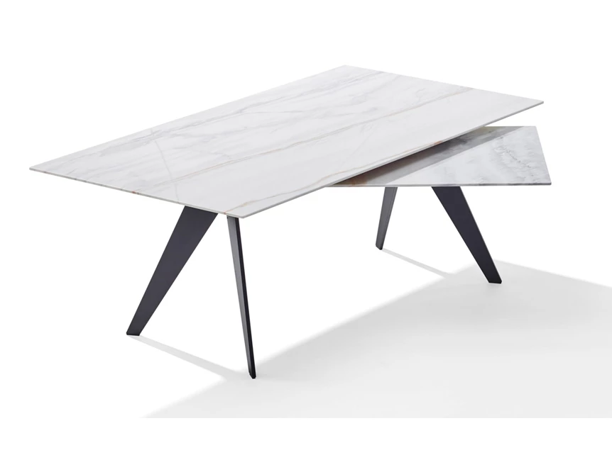 Systeem Verlengbare eettafel Atlas 1280 base 5 natuursteen Draenert