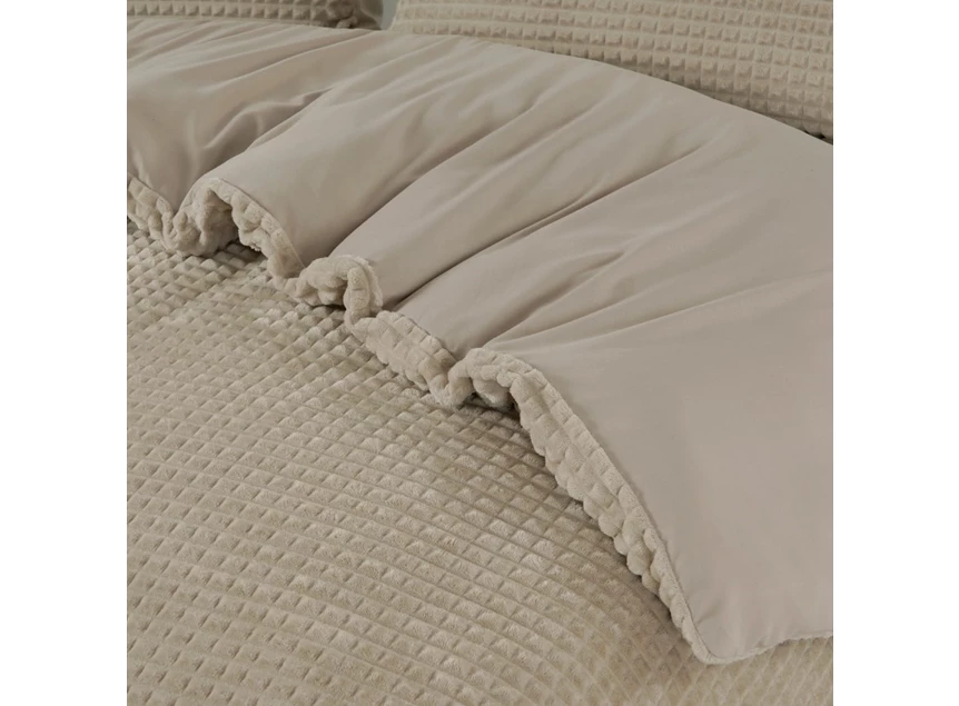 Check teddy taupe 200x220 detail