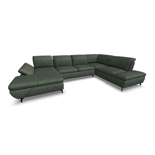 Hoeksalon Taoo met longchair stof donkergroen Willi Schillig