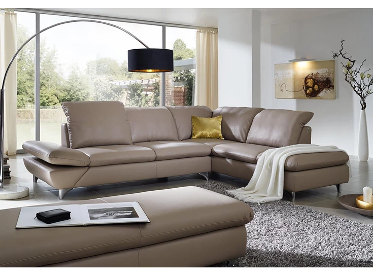 Hoeksalon Taoo open eiland leder taupe Willi Schillig
