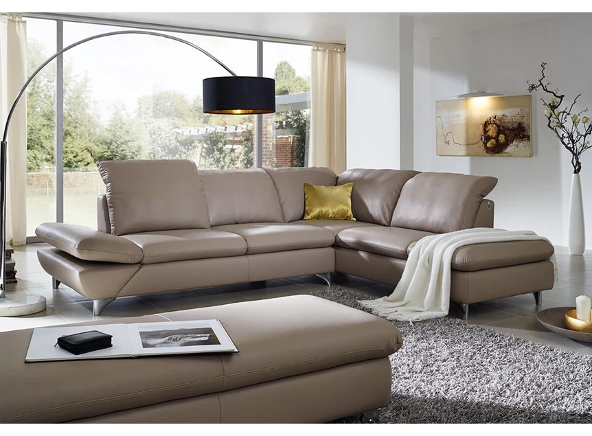 Hoeksalon Taoo open eiland leder taupe Willi Schillig