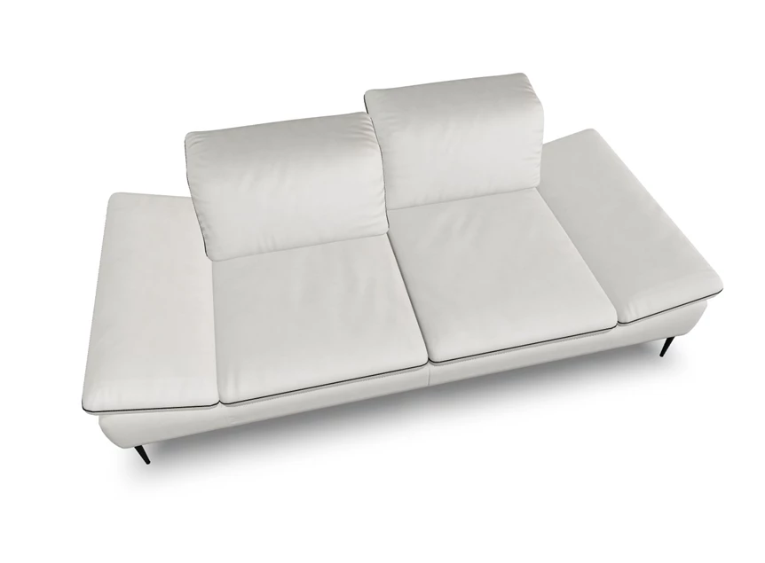 Diepteverstelling Salon sofa 3-zit Enjoy&More leder wit Willi Schillig