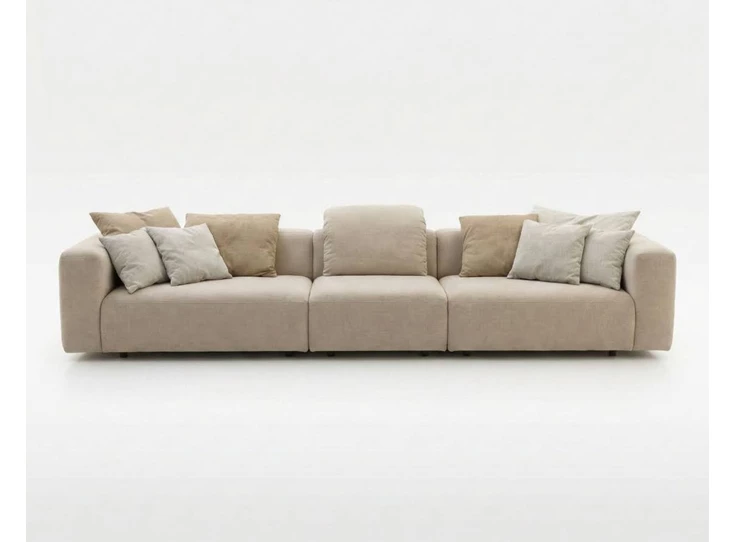 Front Salon canapé 3-zit Vivaldi stof beige DFM Moome