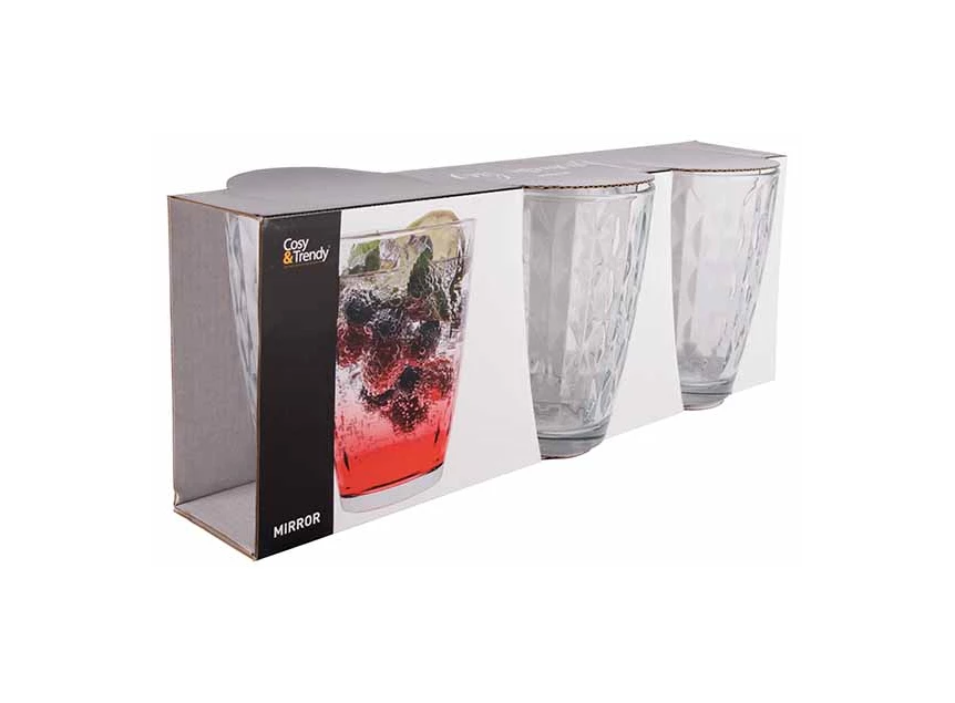 mirror rumbler glas 39cl S/3 verpakking