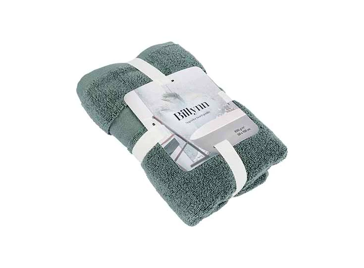 handdoek puur pine 50x100 katoen verpakking