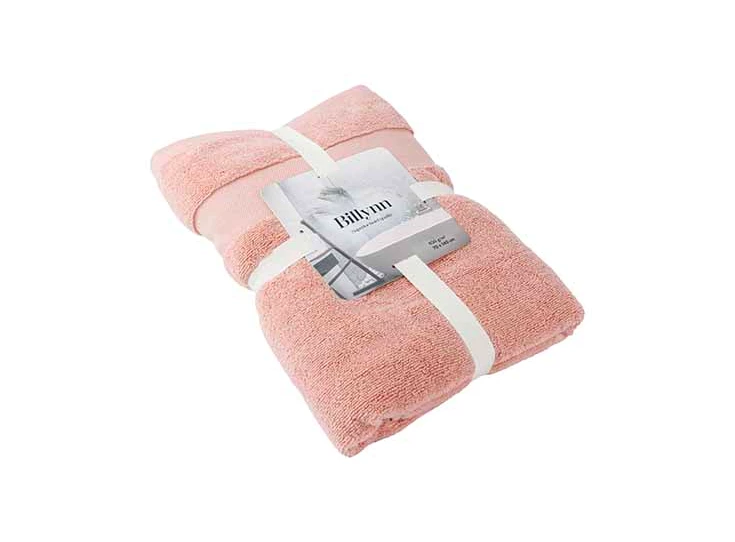 badhanddoek puur misty rose 70x140 katoen verpakking