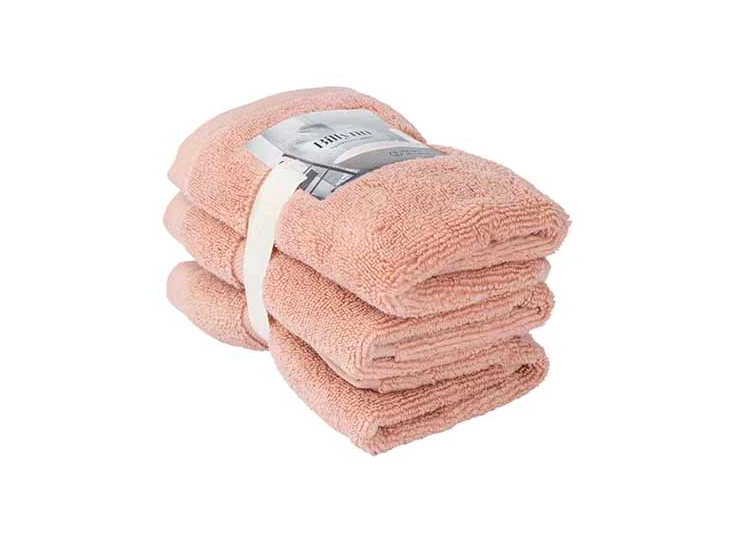gasthanddoek S/3 puur misty rose 30x50 verpakking