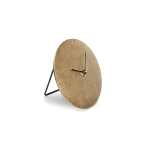 Out tafelklok 26cm- goud- Zone- schuin zicht