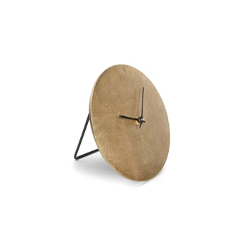 Out tafelklok 26cm- goud- Zone- schuin zicht