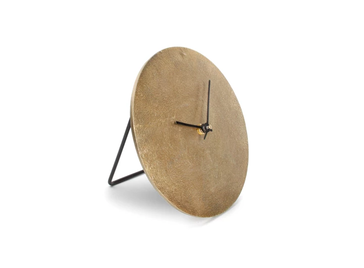 Out tafelklok 26cm- goud- Zone- schuin zicht