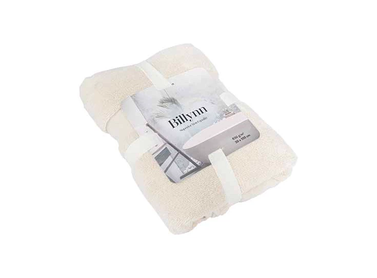 handdoek puur cream 50x100 katoen verpakking
