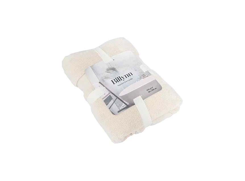 handdoek puur cream 50x100 katoen verpakking