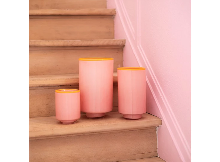 Vase 15xh26cm bludh pink Milo ONA sfeerfoto