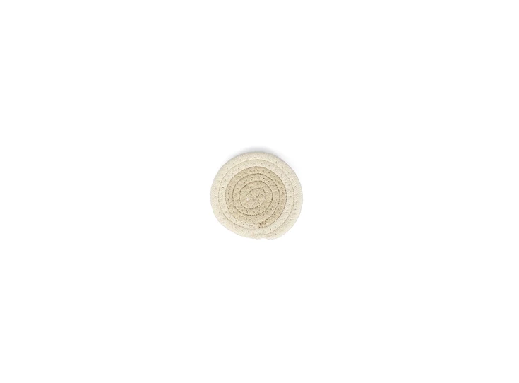 Glasonderzetter 10cm cream wit Piff-set/4