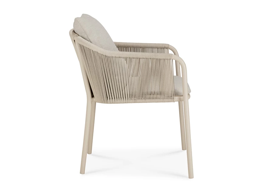 Zijkant Armstoel Capitan tuinstoel Dining Chair Outdoor Sand 60221 Ethnicraft
