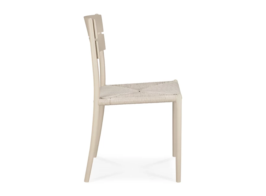 Zijkant Stoel Elin tuinstoel Outdoor Dining Chair Sand 60573 Ethnicraft