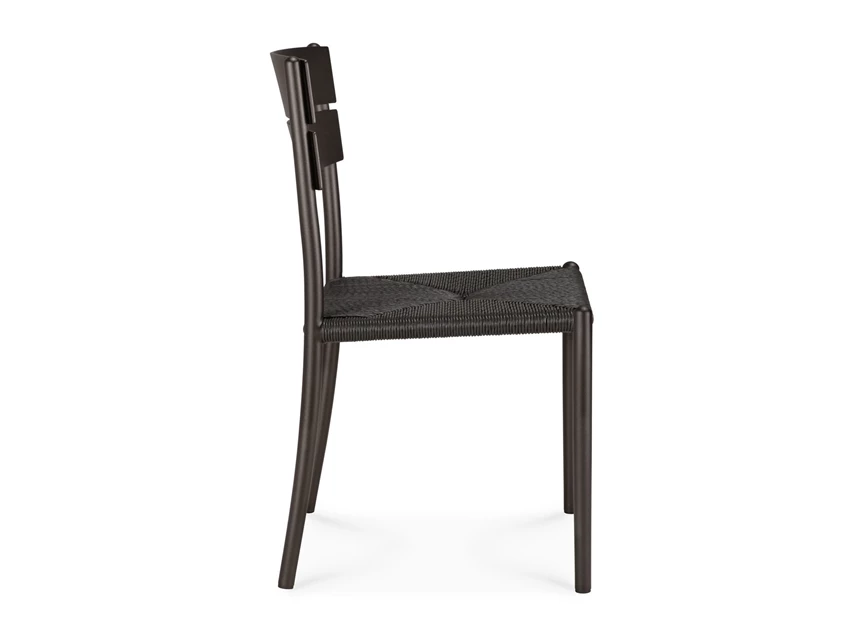 Zijkant Stoel Elin tuinstoel Outdoor Dining Chair Dark Bronze 60571 Ethnicraft