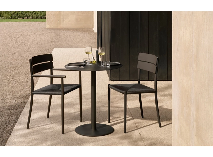 Set bistro Stoel Elin tuinstoel Outdoor Dining Chair Dark Bronze 60571 Ethnicraft