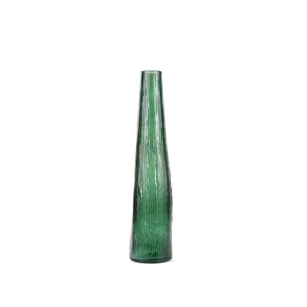 Vaas 9xh40cm donkergroen Twig