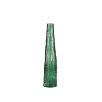 Vaas 9xh40cm donkergroen Twig