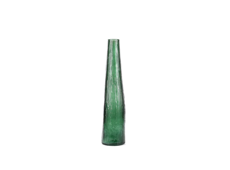 Vaas 9xh40cm donkergroen Twig