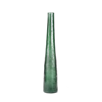 Vaas 9xh50cm donkergroen Twig