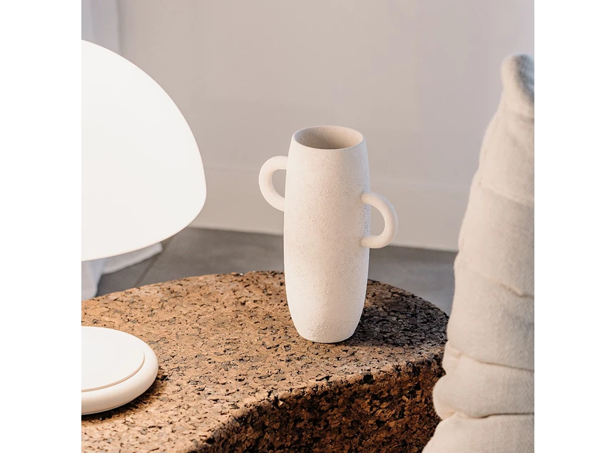 Vaas 11xh30cm wit Bullet deco