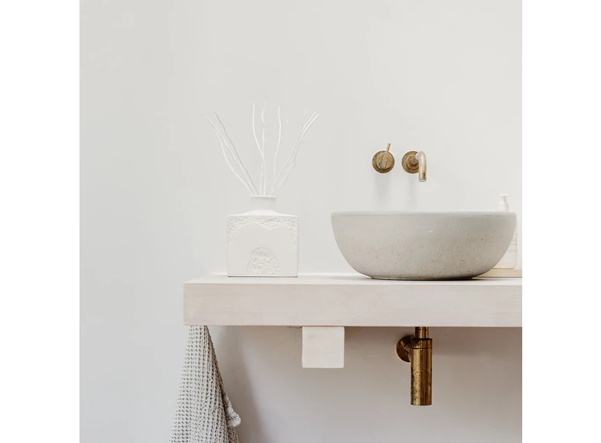 Geurstokjes 1200ml Chalk white marm sfeerfoto