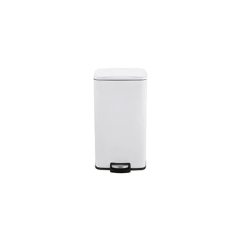 Pedaalemmer 30l/34x32x61cm wit Dust voor aanzicht