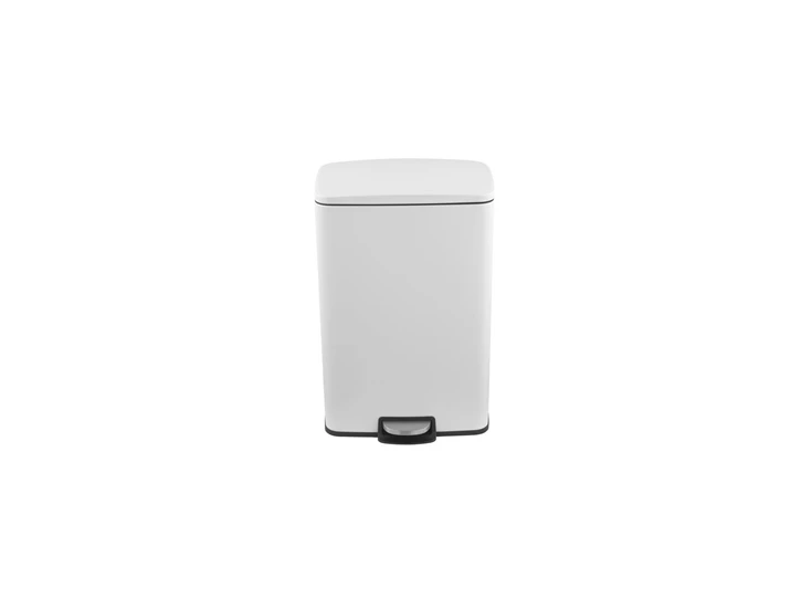 Pedaalemmer 50l/42x37xh63cm wit Dust voor aanzicht