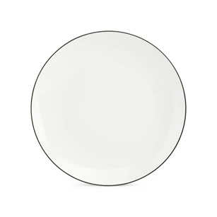 Bord 26.5cm coupe green Rim basic white