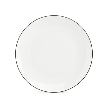 Bord 26.5cm coupe green Rim basic white