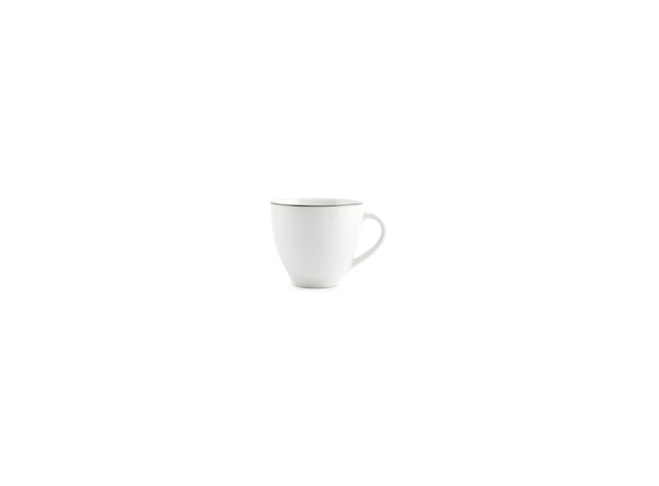 Kop 20cl green Rim basic white