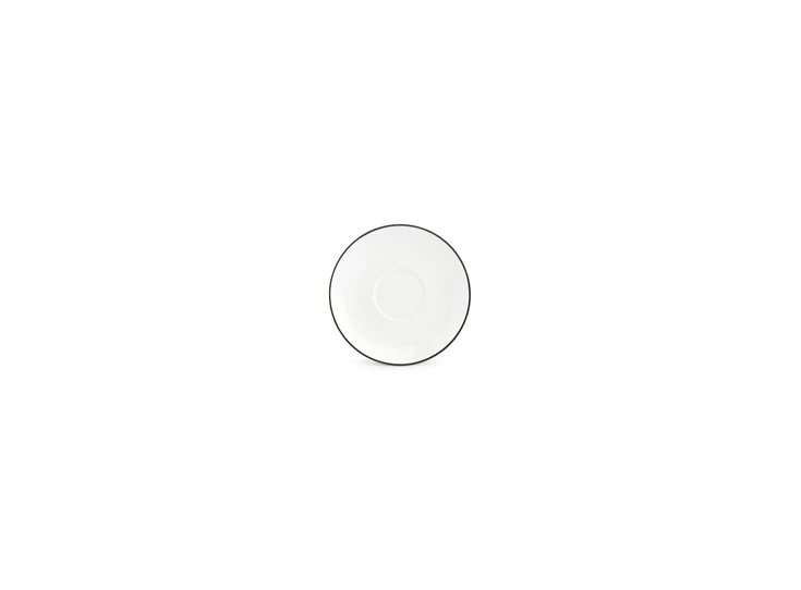 Schotel 14.5cm green Rim basic white
