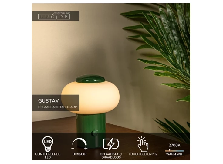Gustav tafellamp groen info