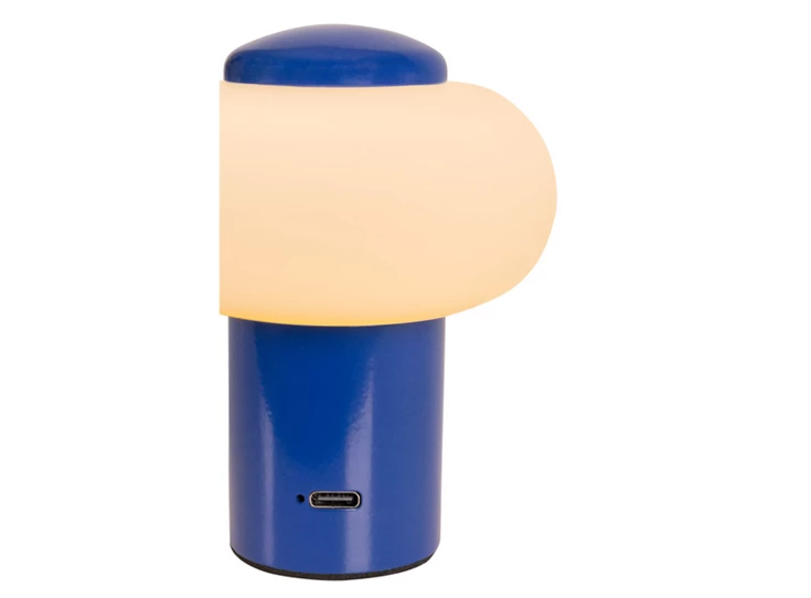 Gustav tafellamp blauw aansluiting