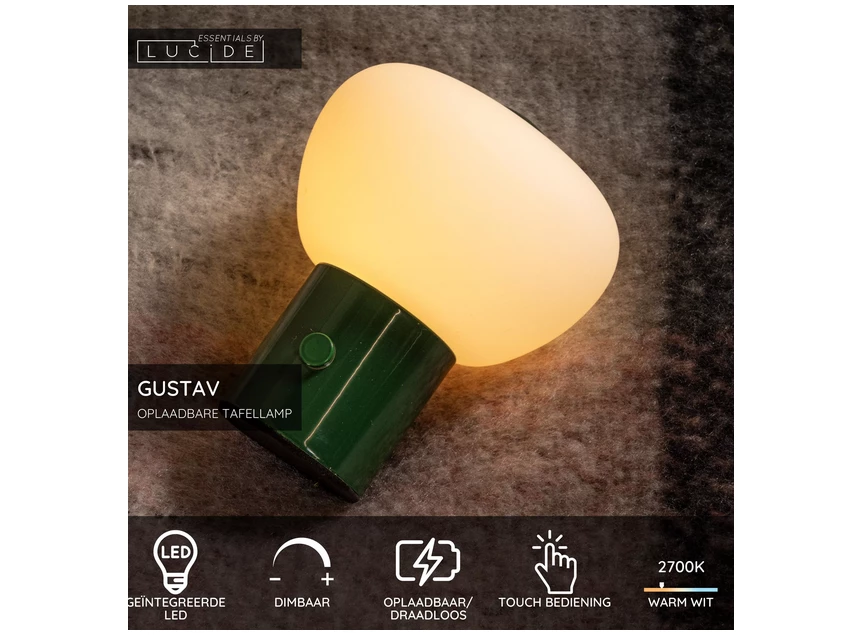Gustav tafellamp groen info