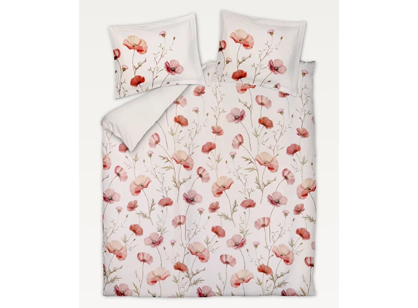 poppy fields dekbedovertrekset cream tan 240x200/220