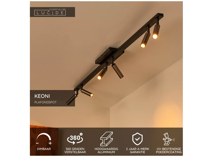 Keoni plafondspot koffie info