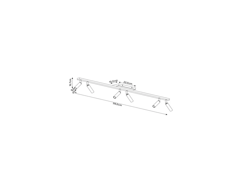 Keoni plafondspot koffie afmeting