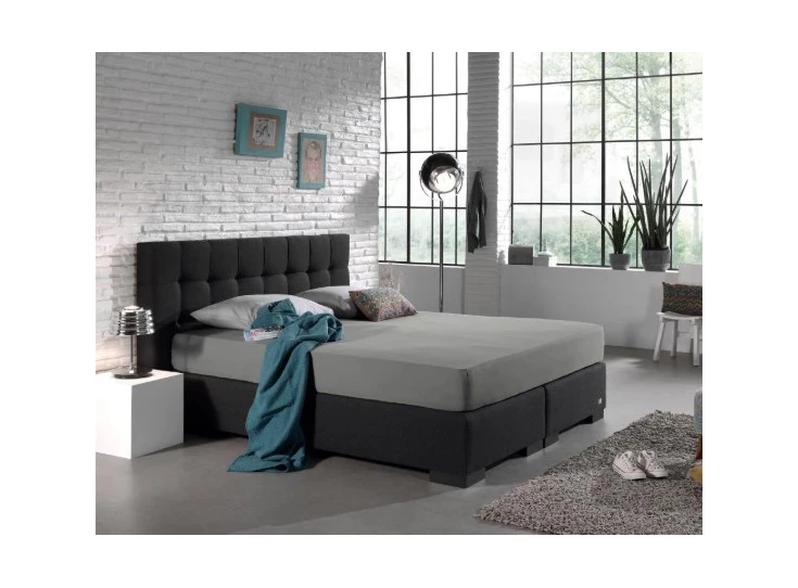 dubbel jersey hoeslaken grijs 80/100x220 sfeerfoto