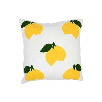 Kussen lemons wit 45x45 katoen