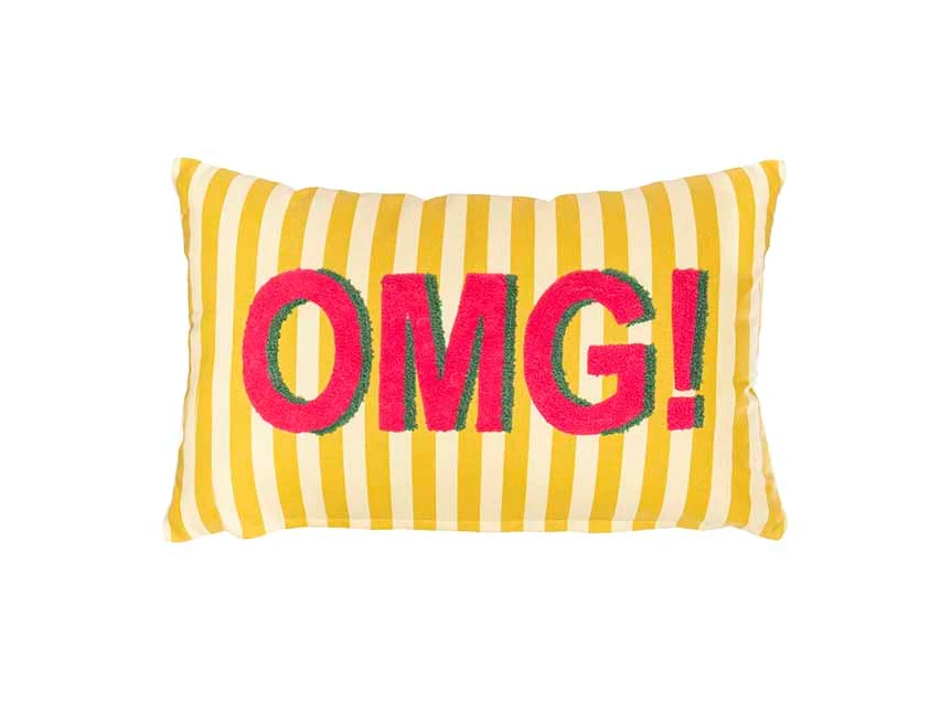 Kussen OMG multikleur 30x50 katoen